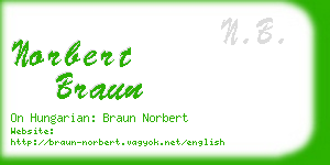 norbert braun business card